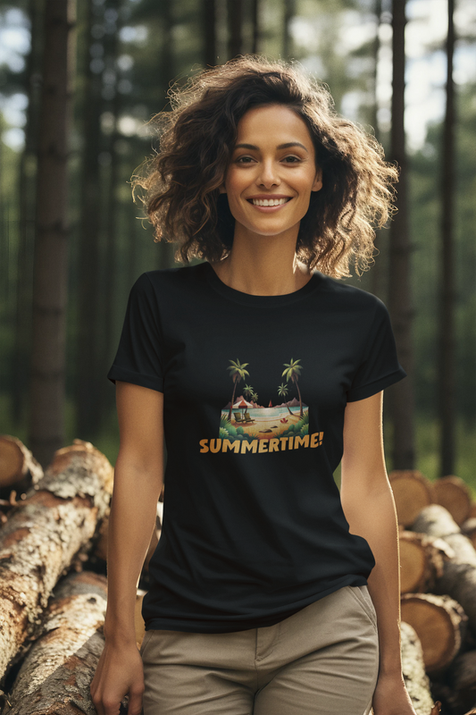 Damen T-Shirt Summertimebeach