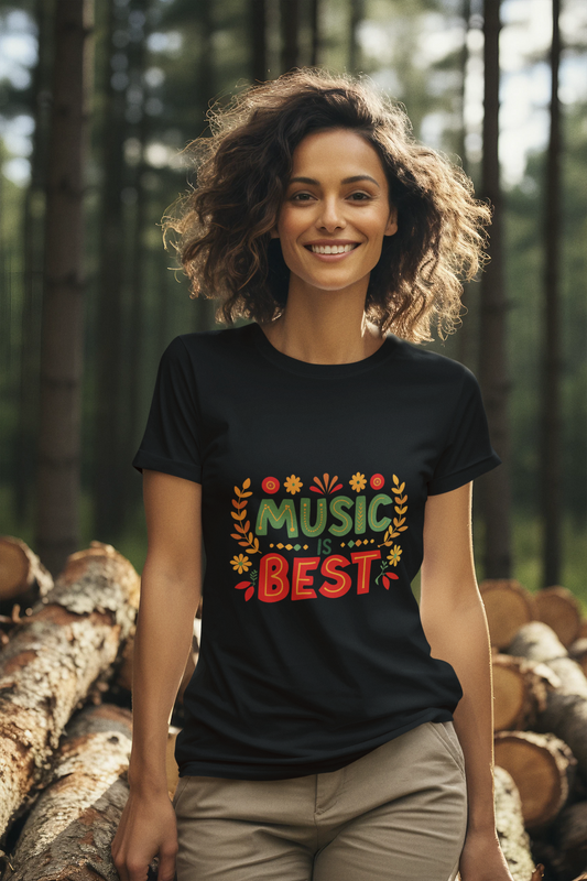 Damen T-Shirt Music is Best