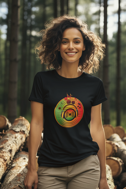Damen T-Shirt Music Circle