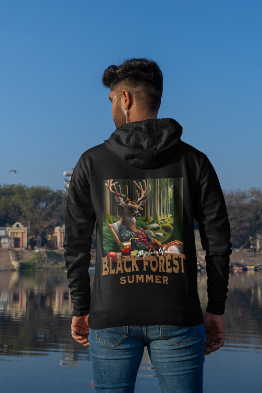 Hoodie Black Forest Summer Backprint