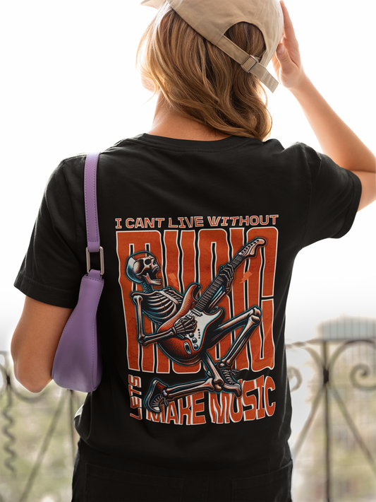 Damen T-Shirt Make Music Backprint