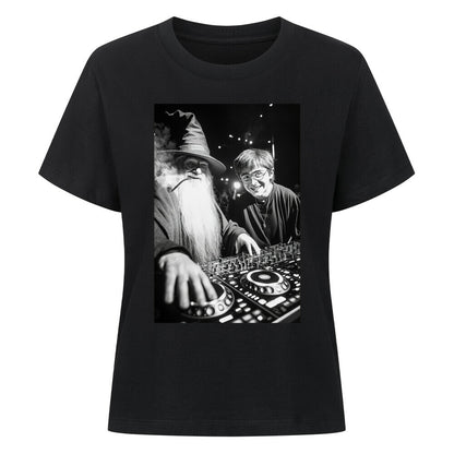Damen T-Shirt Wizard DJ Music Maker Cooler Zauberer Musik Maker 