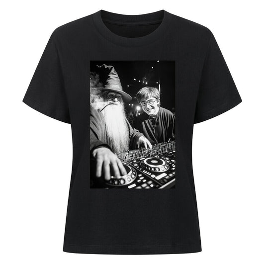 Damen T-Shirt Wizard DJ Music Maker Cooler Zauberer Musik Maker 
