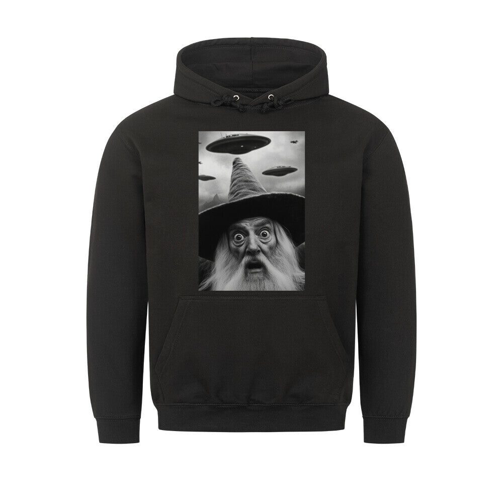 Hoodie Funny Wizard with Ufos lustiger Zauberer mit Ufos