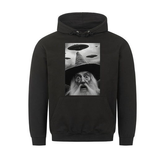 Hoodie Funny Wizard with Ufos lustiger Zauberer mit Ufos