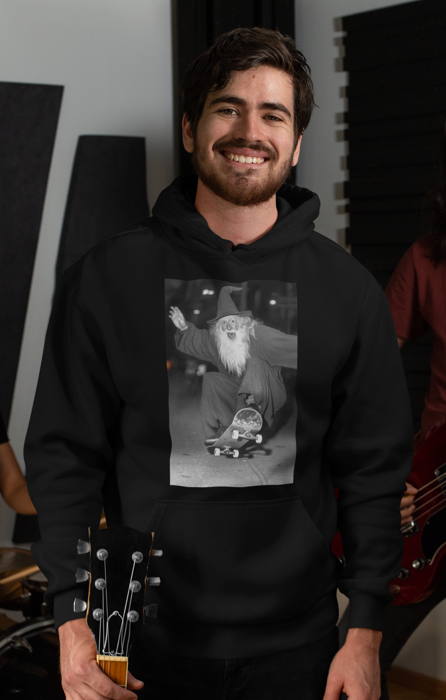 Hoodie Happy skateboarding Wizard Glücklicher_skateboardender_Zauberer