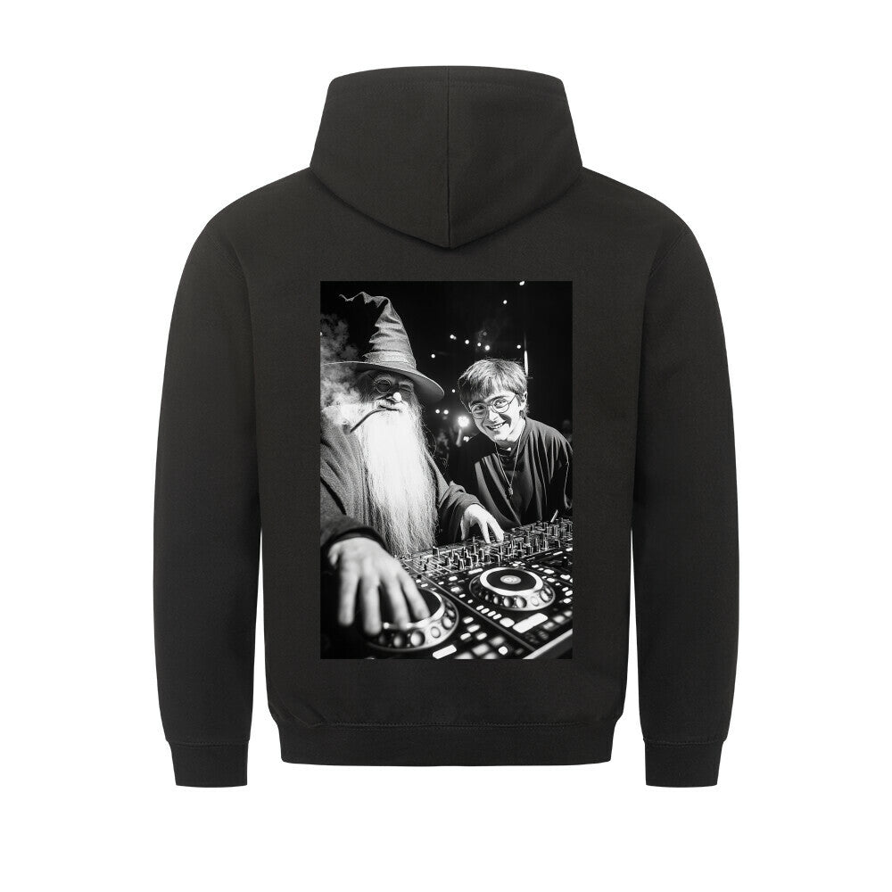 Hoodie Wizard DJ Music Maker Backprint Cooler Zauberer Musik Maker 