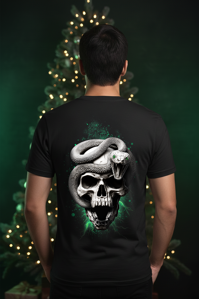 T-Shirt Unisex Skull and Snake Backprint