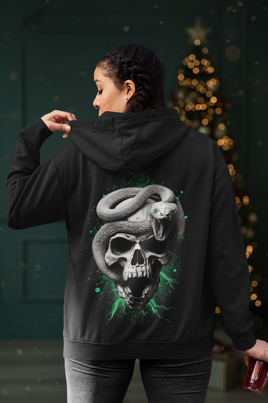 Hoodie Skull and Snake Backprint