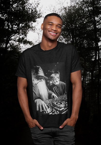 T-Shirt Unisex Wizard DJ Music Maker Cooler Zauberer Musik Maker 
