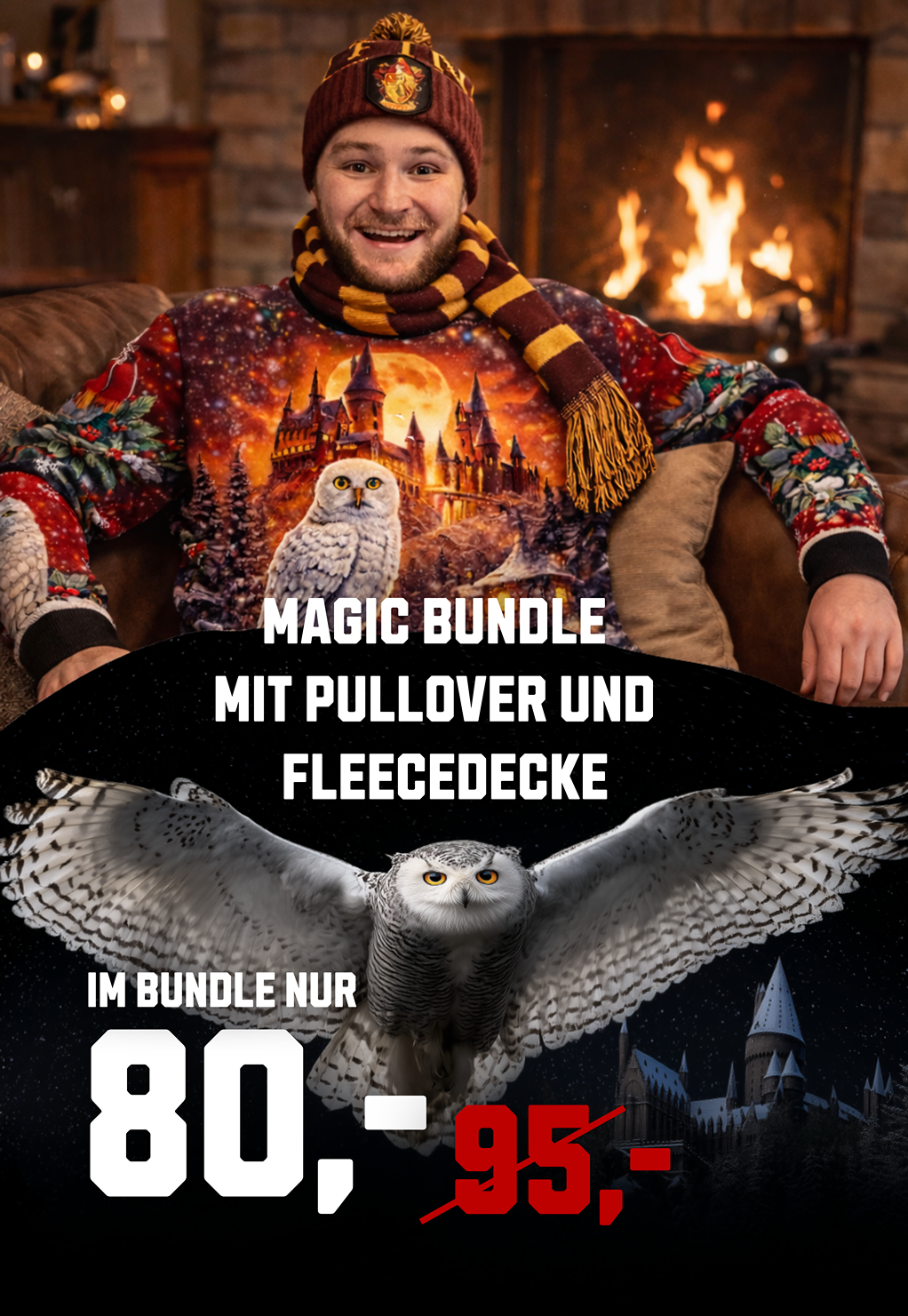 Magic Pullover mit Fleecedecke