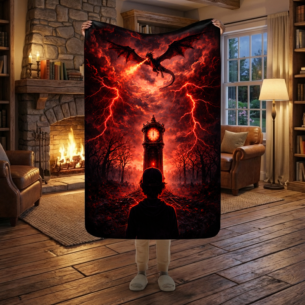 Fleecedecke - Mystice Darkworld with Dragon