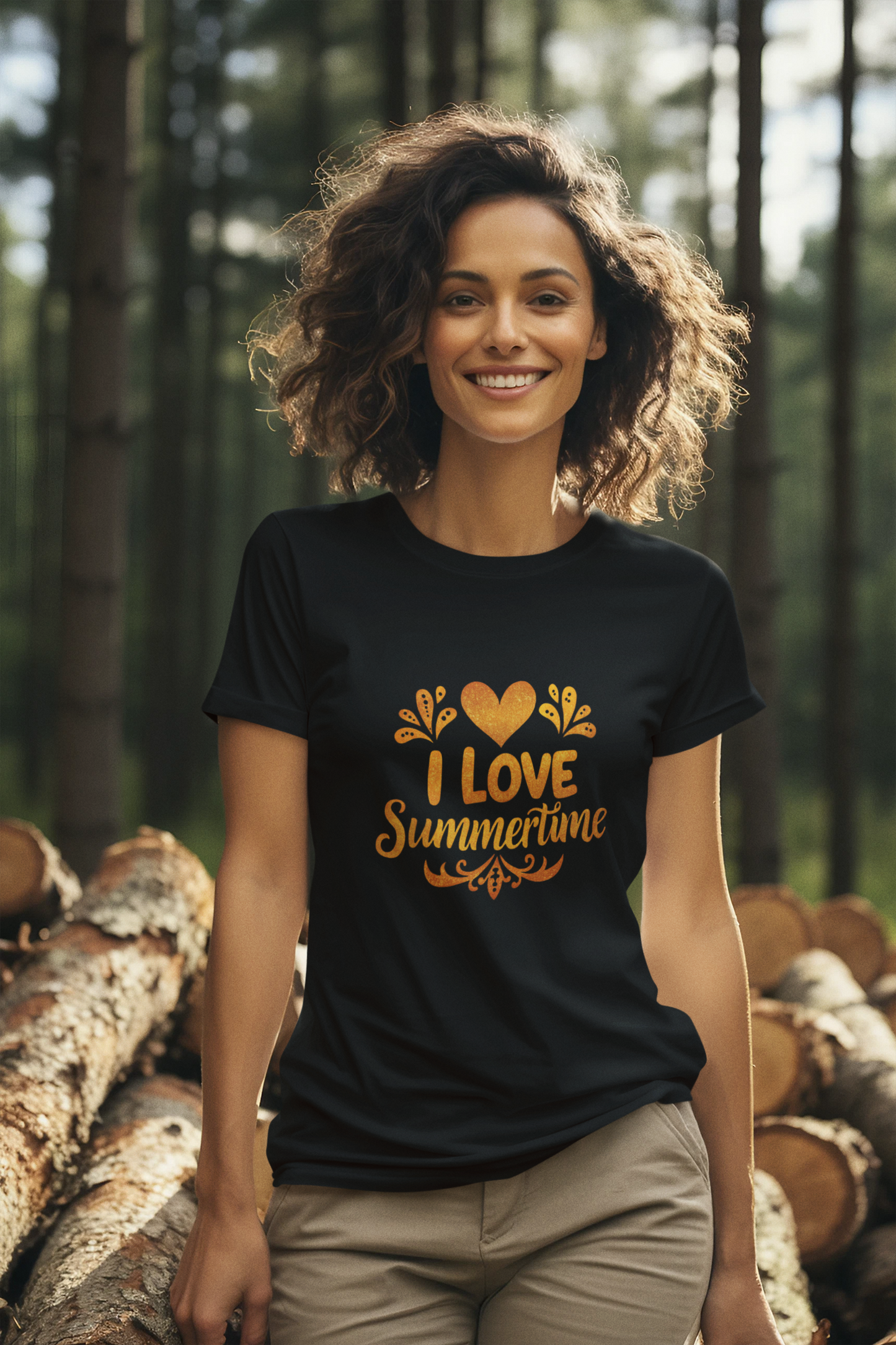 Damen T-Shirt I Love Summer