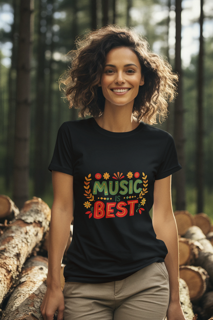 Damen T-Shirt Music is Best