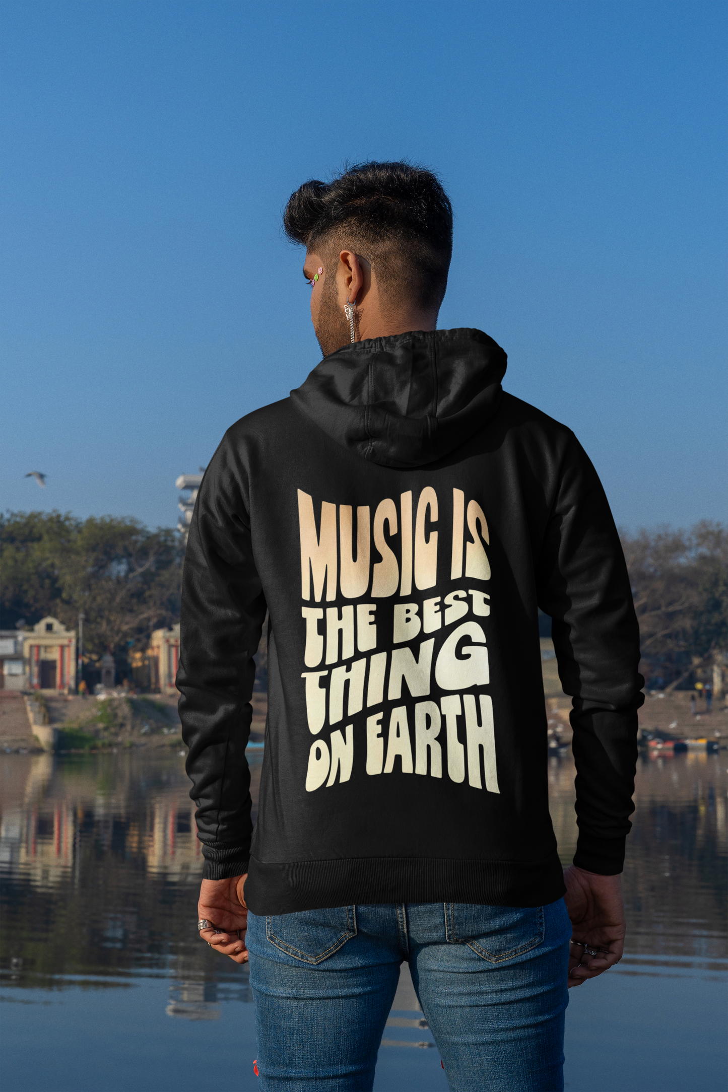 Hoodie Music is the Best Thing on Earth Backprint