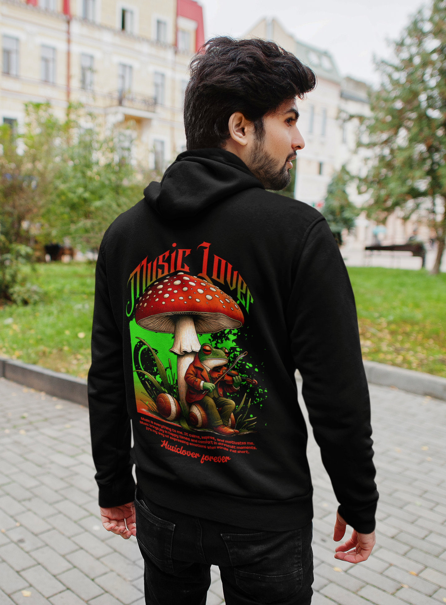 Hoodie Music Lover Backprint