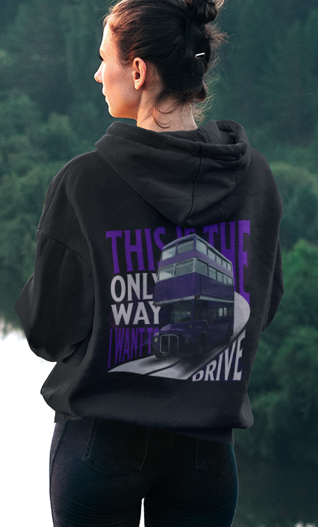 Hoodie Purple Magic Bus Backprint