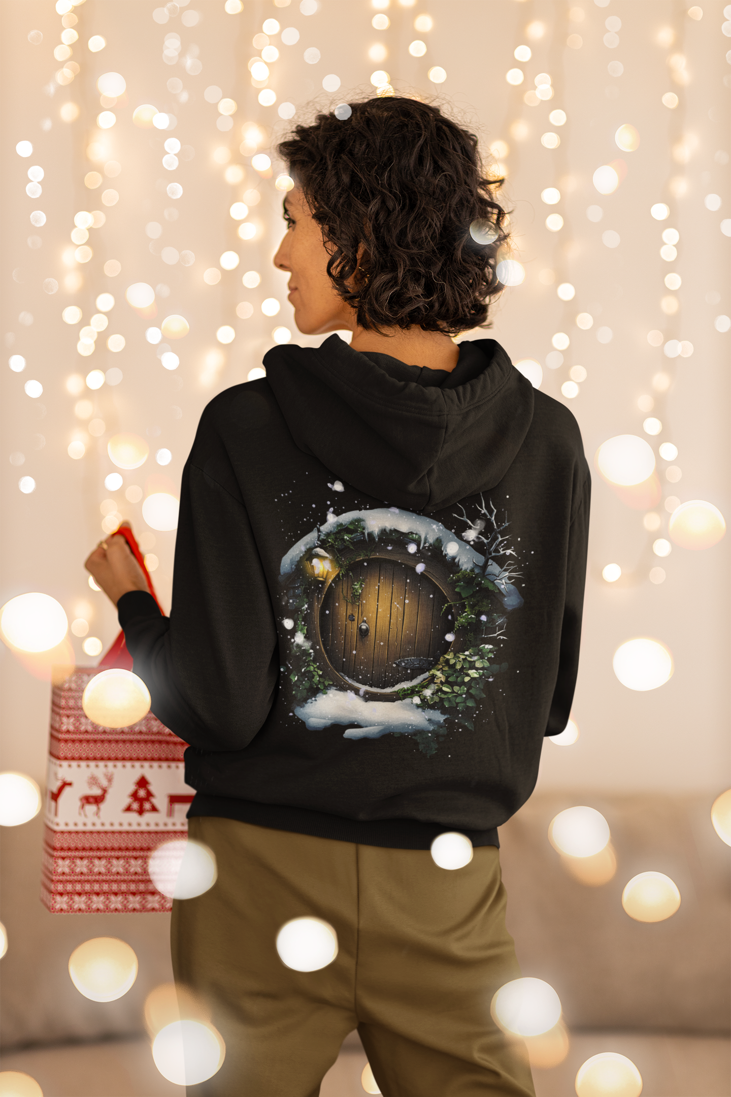 Hoodie Winter Magic Door Backprint