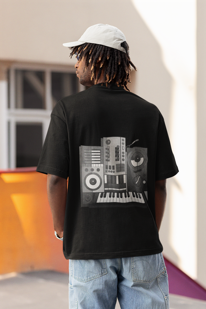 Music Piano_Backprint_Basic Shirt Unisex