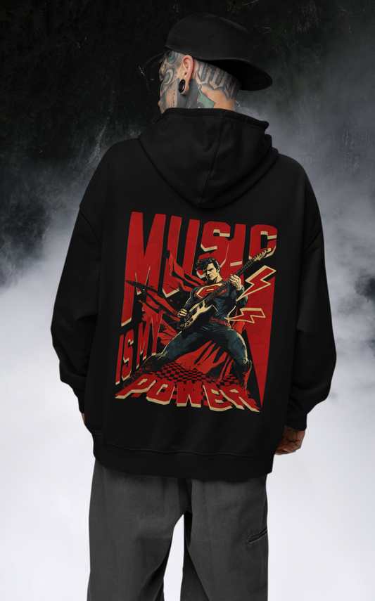 Hoodie Music is my Power Backprint