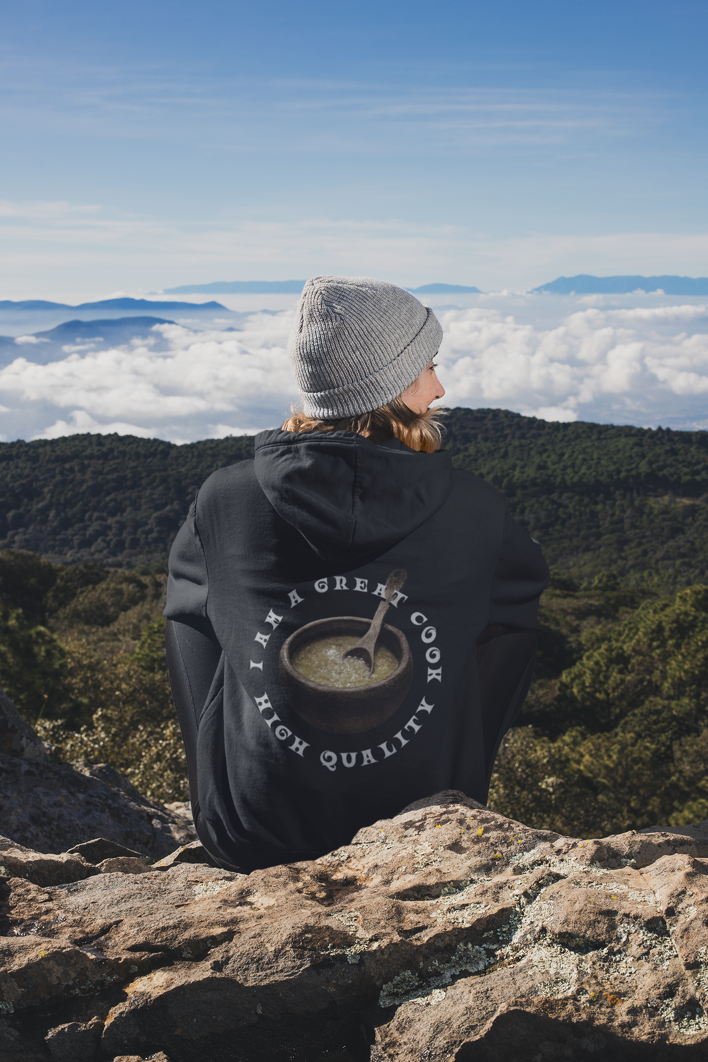 Hoodie I am a great cook Backprint