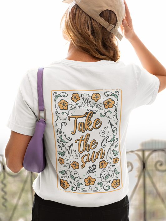 Damen T-Shirt Take the Sun Backprint