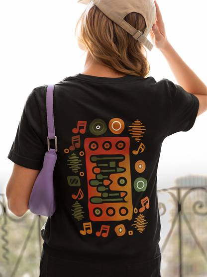 Damen T-Shirt Musica Backprint