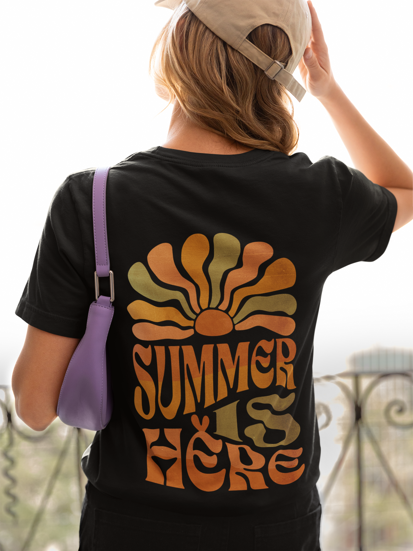 Damen T-Shirt Summer is here Backprint