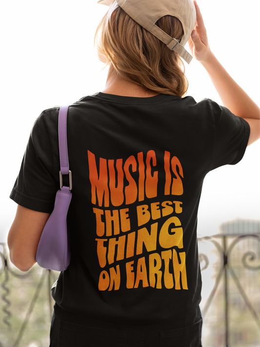 Damen T-Shirt Best Thing on Earth orange Backprint