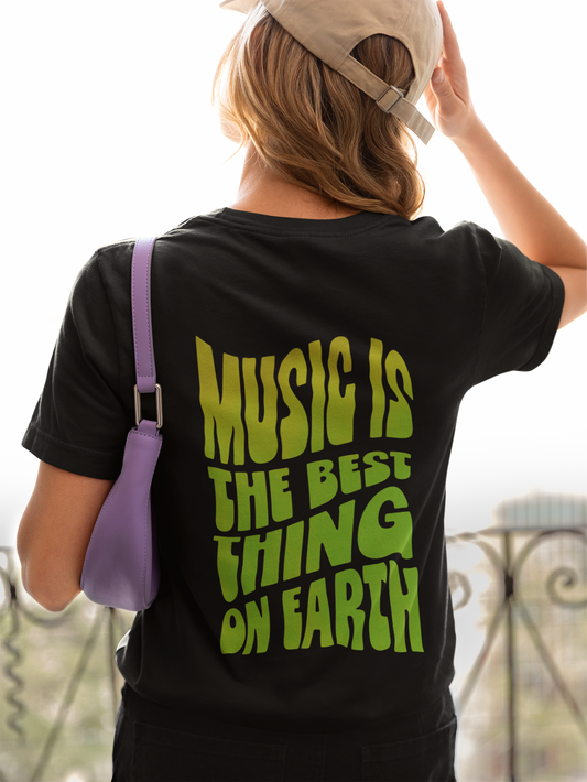 Damen T-Shirt Best Thing on Earth green Backprint