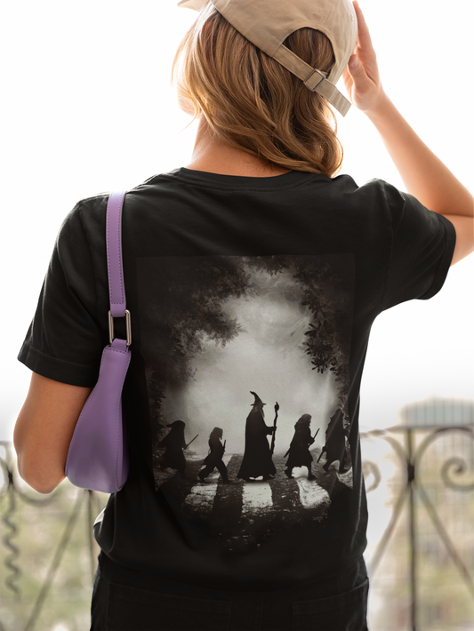 Damen T-Shirt Walking Wizard Backprint