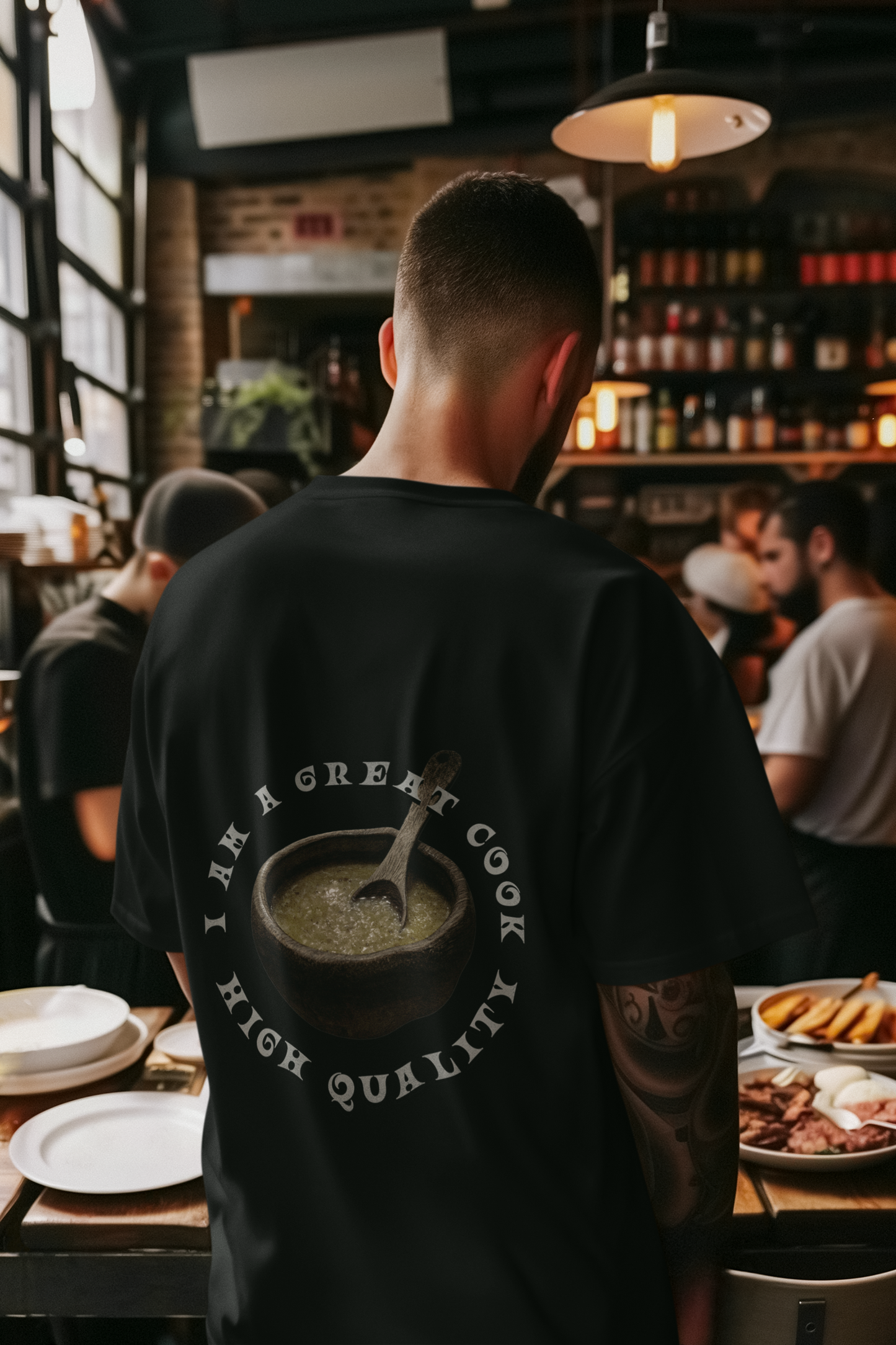 T-Shirt Unisex I am a great cook Backprint