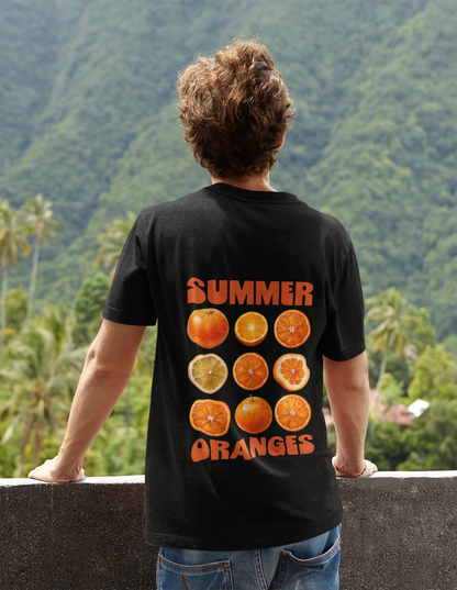 Summer Oranges_Backprint_Basic Shirt Unisex