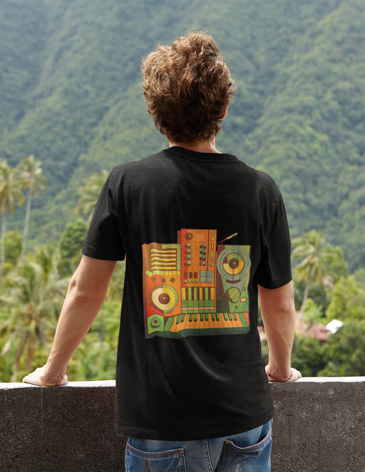 Music Piano_Backprint_Basic Shirt Unisex