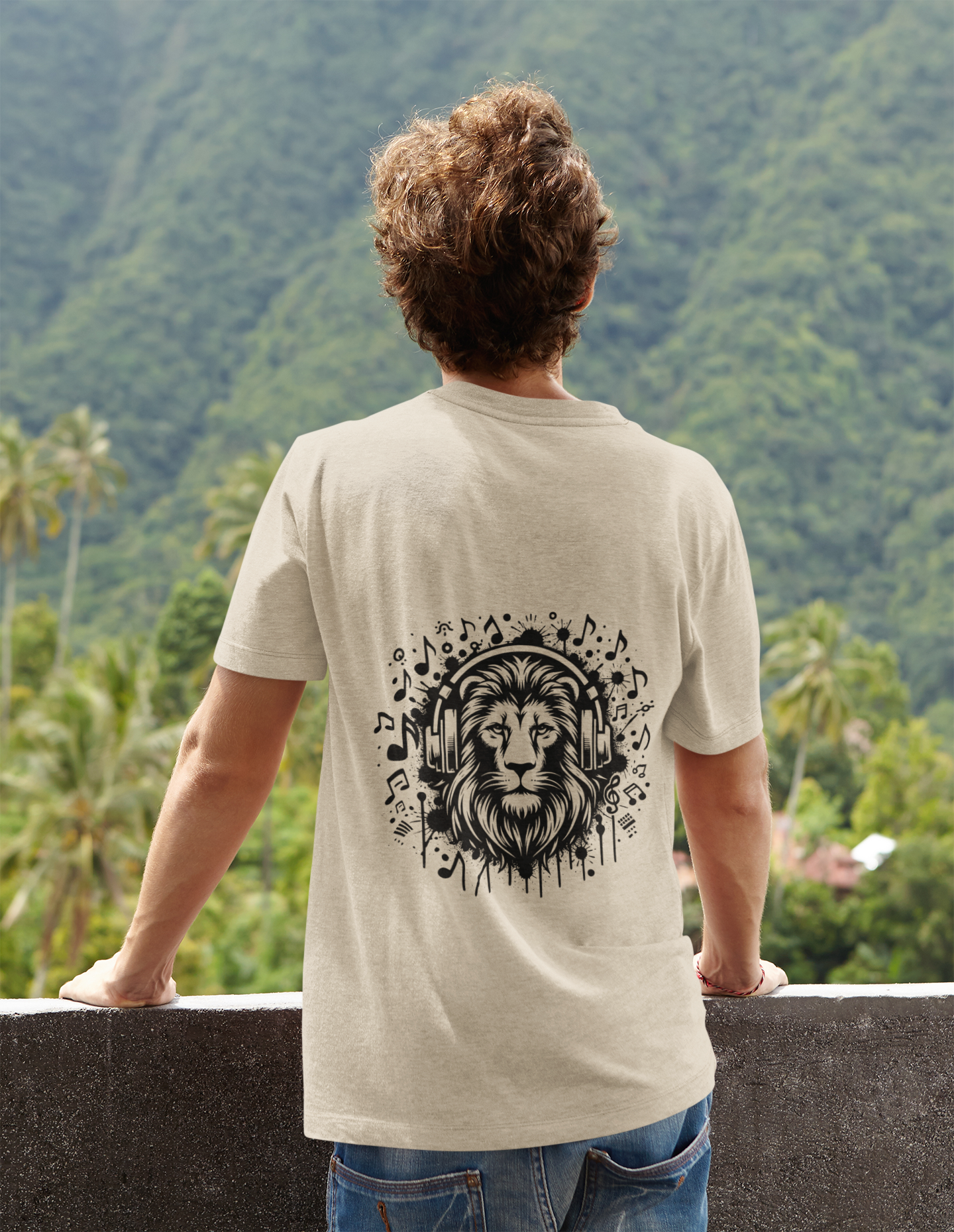 Music Lion_Backprint_Basic Shirt Unisex