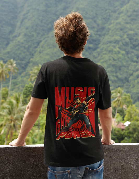 T-Shirt Music is my Power Unisex Backprint