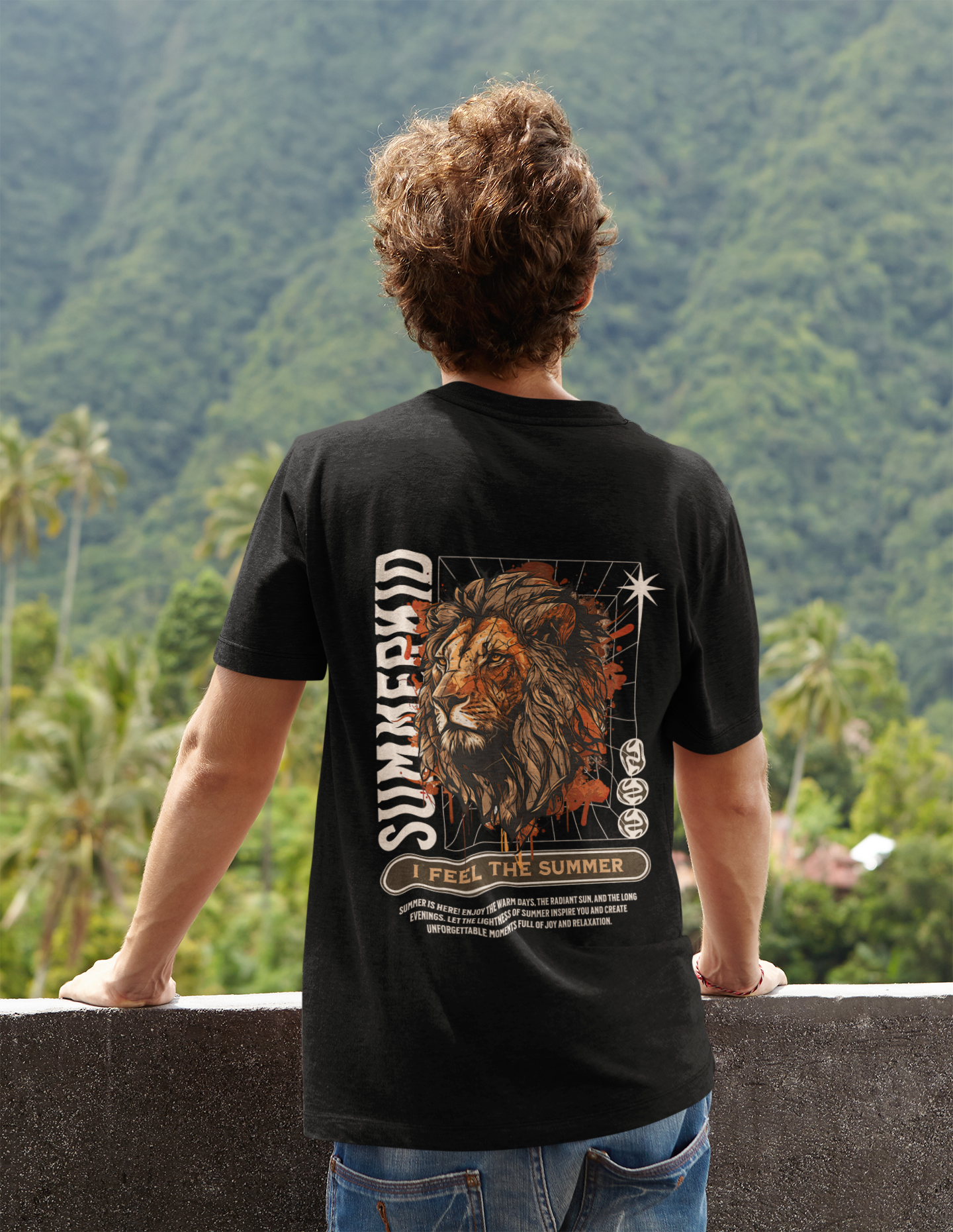 Summerkid_Lion_Backprint_Basic Shirt Unisex