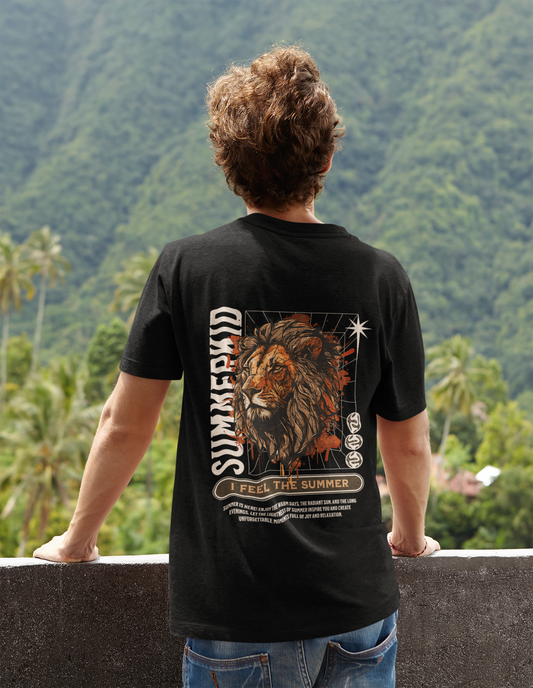 Summerkid_Lion_Backprint_Basic Shirt Unisex