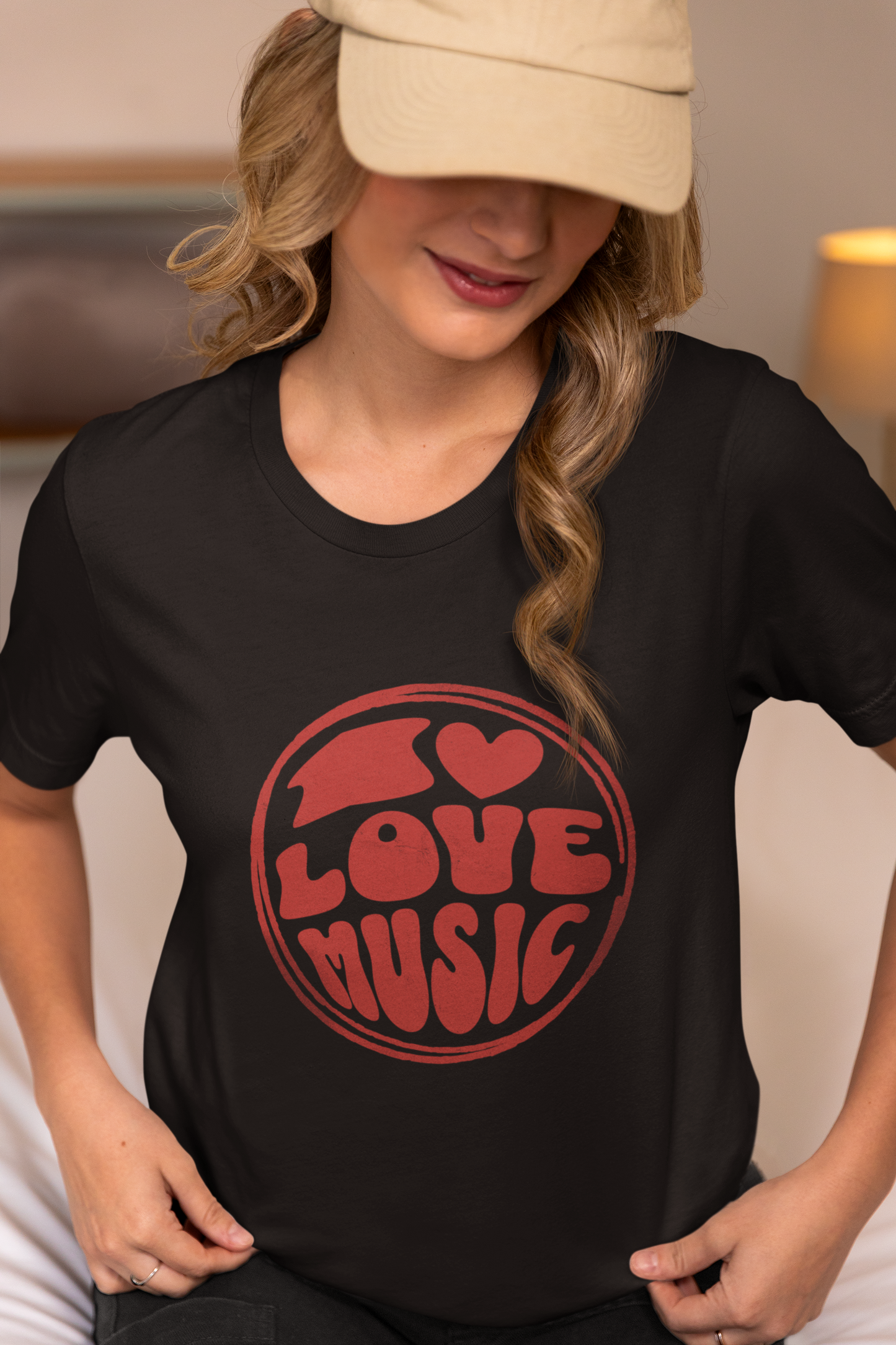Damen T-Shirt I Love Music