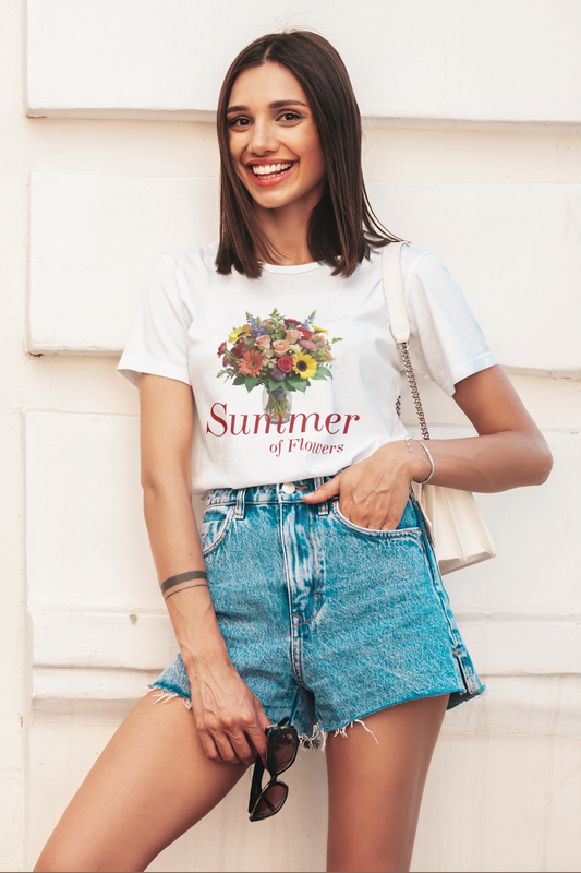 Damen T-Shirt Flowers