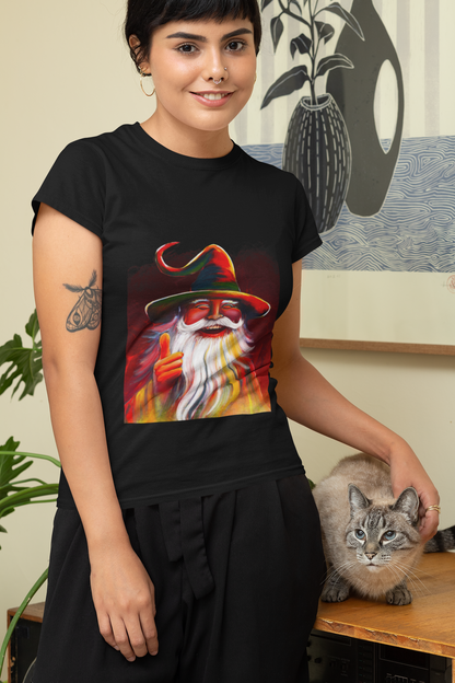 Damen T-Shirt Happy Wizard