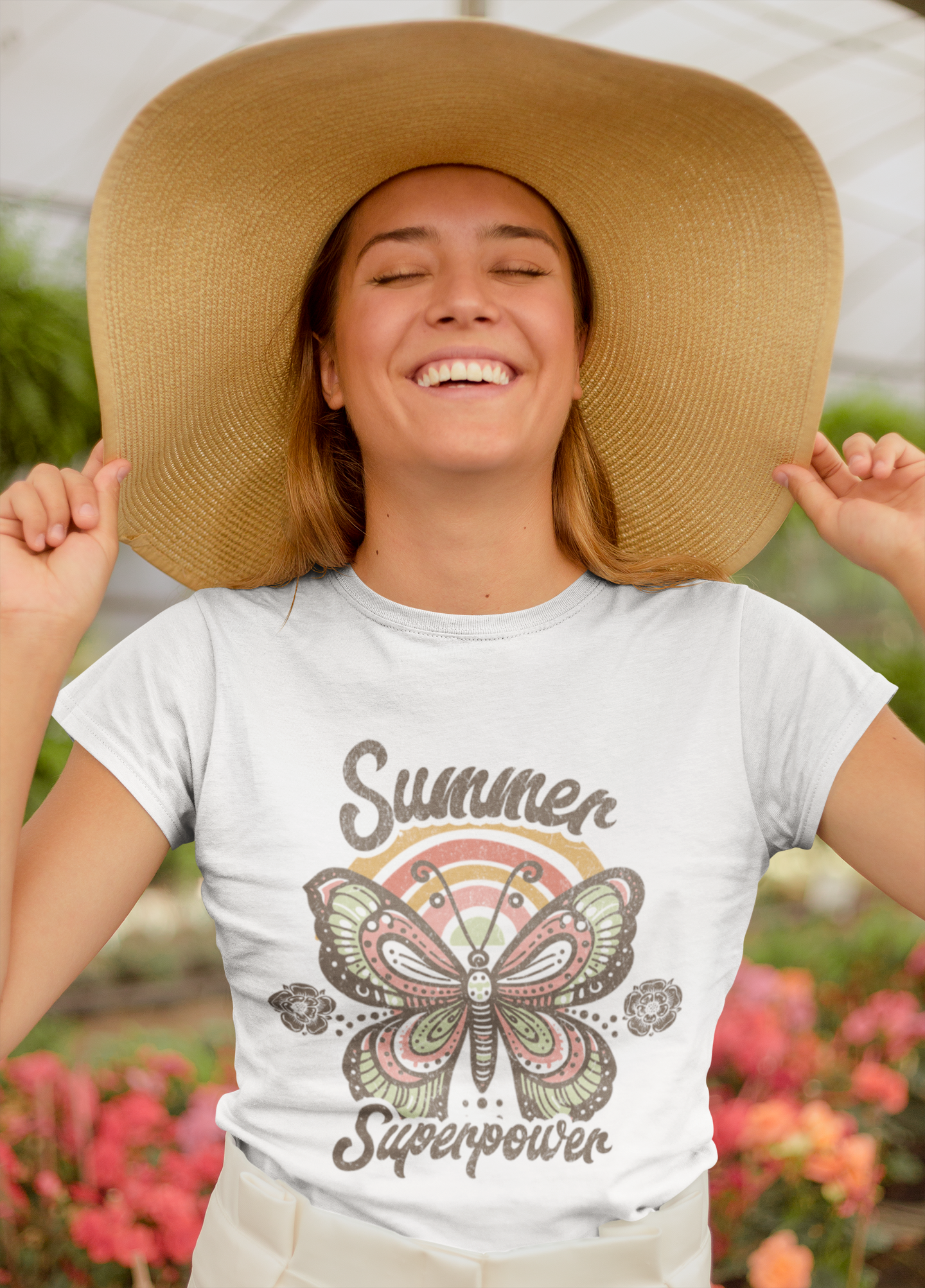 Damen T-Shirt Summer Superpower