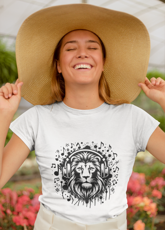 Damen T-Shirt Music Lion
